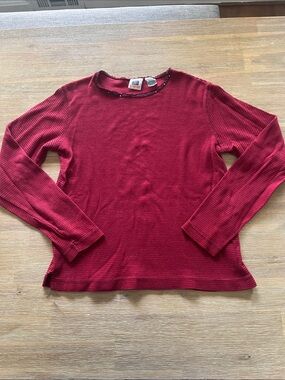 VTG faded glory striped red stretchy tee